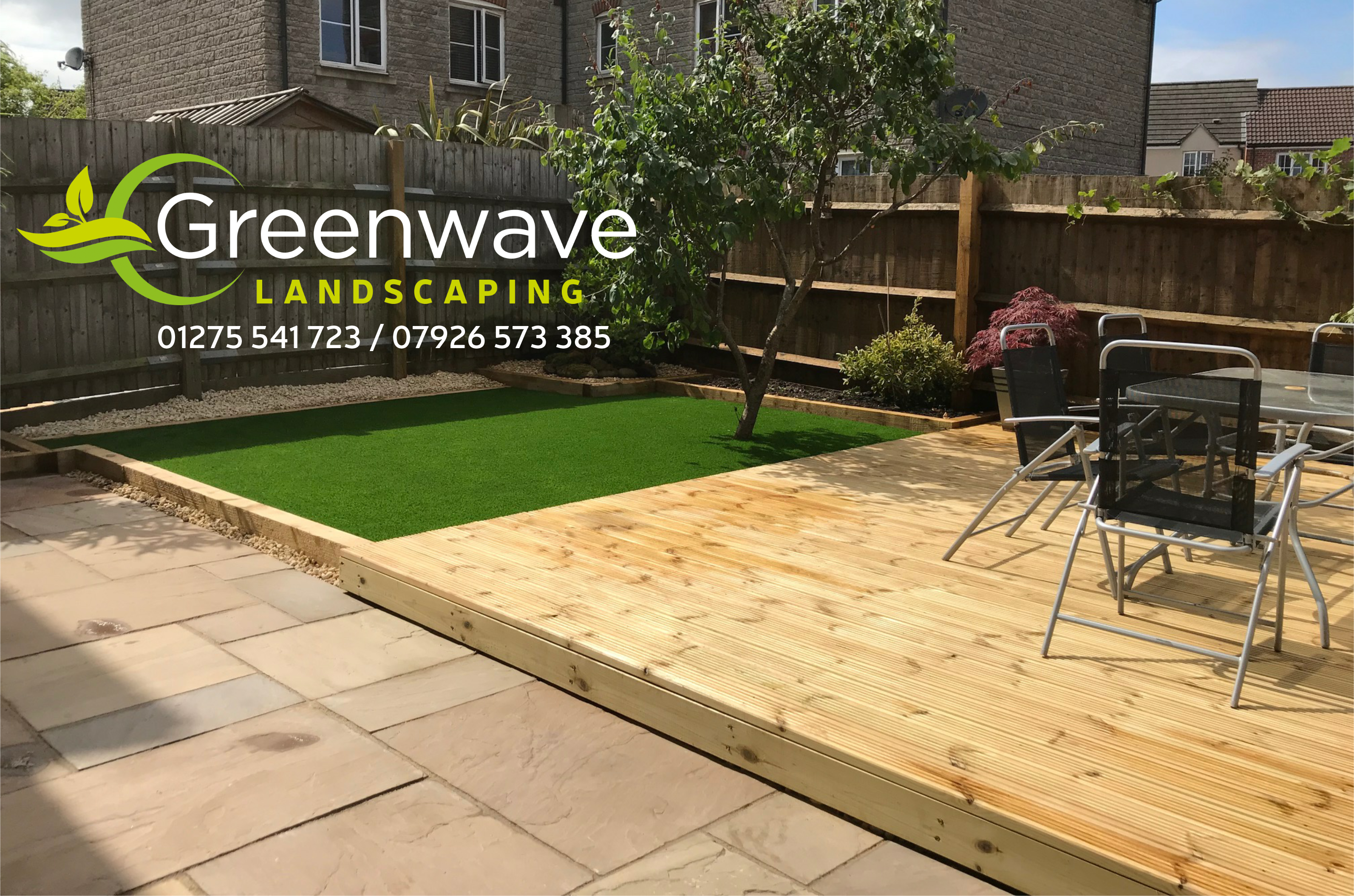 greenwave landscaping bristol decking patio lawns turf artificial grass